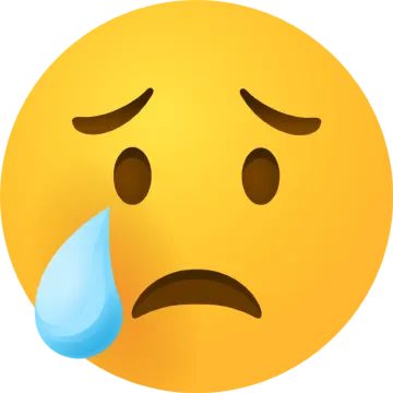 a yellow smiley face with tears and tears