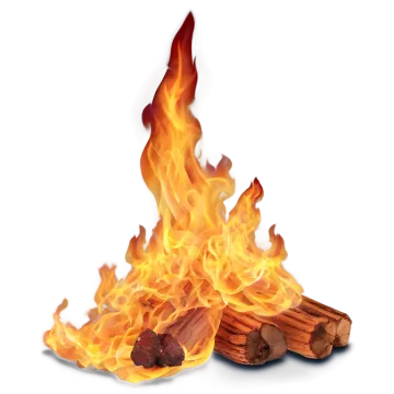 a fire is burning on a white background