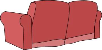 a red couch