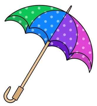 an umbrella with polka dots on it