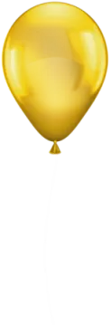 a gold balloon on a white background