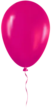 a pink balloon on a white background