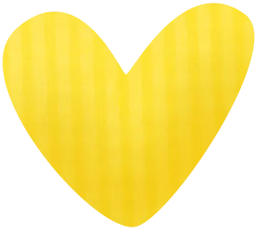 a yellow heart on a white background