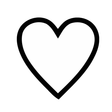a black and white heart icon