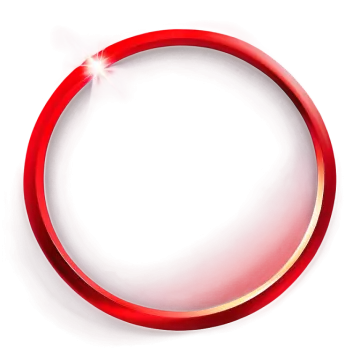 a red ring on a white background