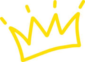 a yellow crown on a white background