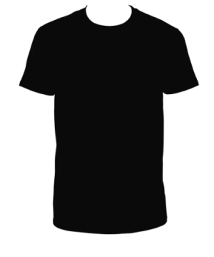 a black t - shirt on a white background