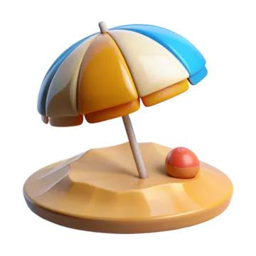a toy with an umbrella on top of it
