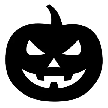 a black and white image of a halloween pumpkin