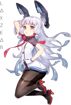 an anime girl with long white hair and a red bow on her head