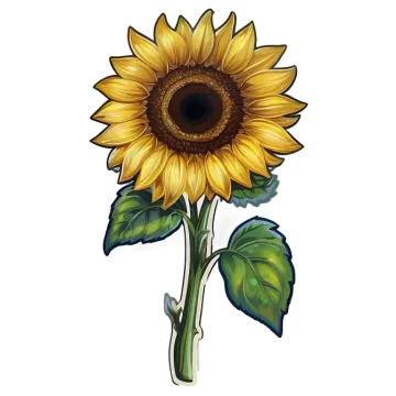 a sunflower on a white background