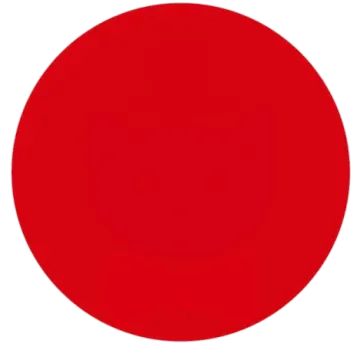 a red circle on a white background