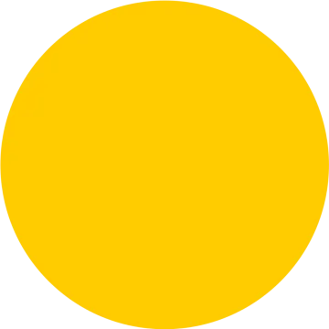 a yellow circle on a white background