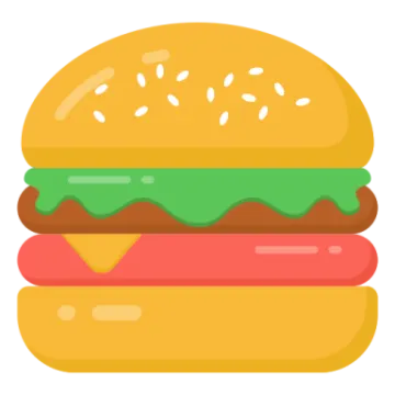 a hamburger with cheese and tomato on it