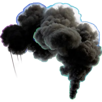 the smoke is black