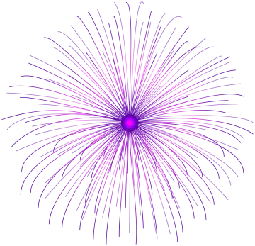 a purple fireworks on a white background