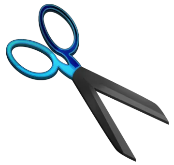 a pair of scissors on a white background