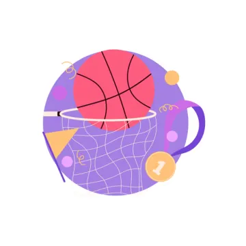 a basketball ball in the shape of a basket