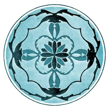 an image of a blue and black flower