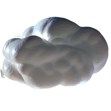 a white cloud is floating in the sky