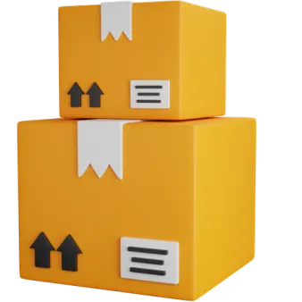 a stack of boxes with arrows on them
