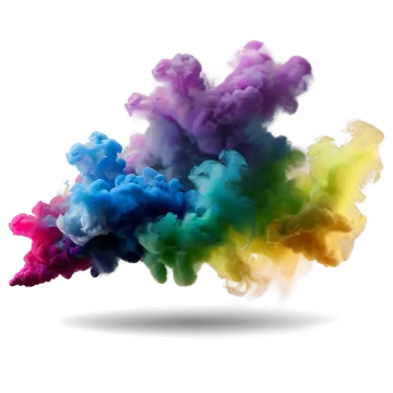 colorful smoke on a white background