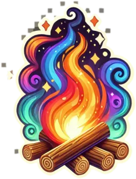 an illustration of a campfire