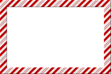 a red and white striped frame on a white background