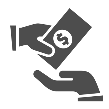 a hand holding a dollar symbol