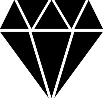 a black and white diamond