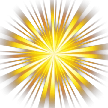 a yellow star burst on a white background