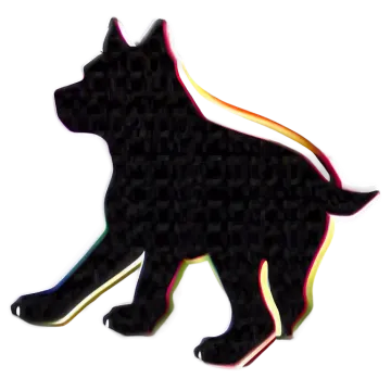 the dog is black