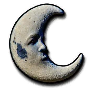 a drawing of the moon