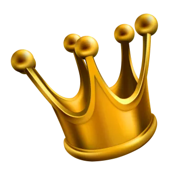 a golden crown on a white background