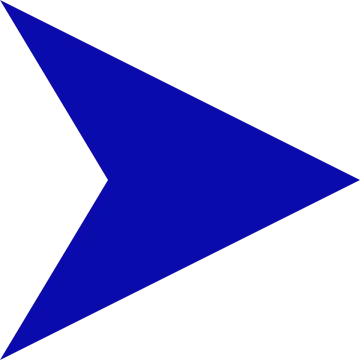 a blue arrow on a white background