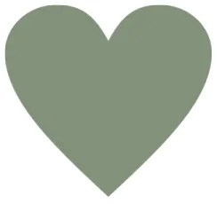 a green heart on a white background