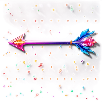 the arrow is pink and blue