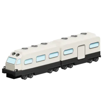 a white and black toy train car