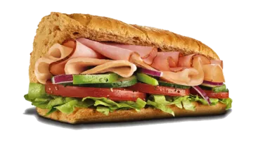 a sandwich with meat and vegetables on it