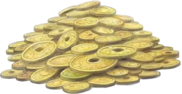 a pile of gold coins