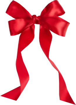 a red ribbon on a white background