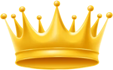 a golden crown on a white background