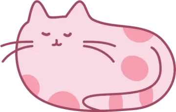 a pink cat sleeping on its back