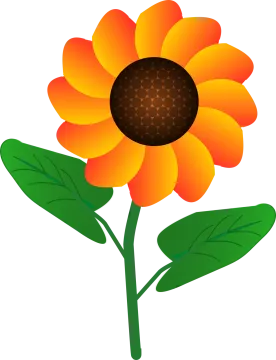 a yellow flower with green leaves