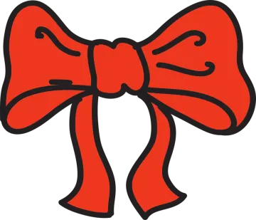 a red bow clipart