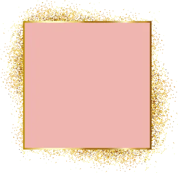 a square frame with gold glitters on it