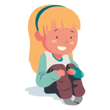 a little girl sitting on the floor playing with her dog