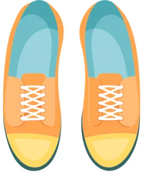 a pair of shoes with laces on them