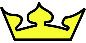 a yellow crown on a white background