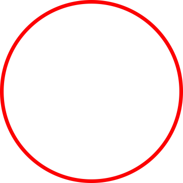a red circle on a white background
